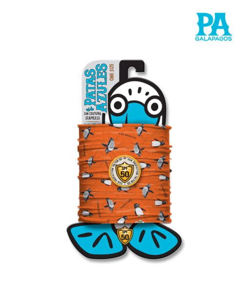 Buff De Pingüinos Fondo Naranja B146