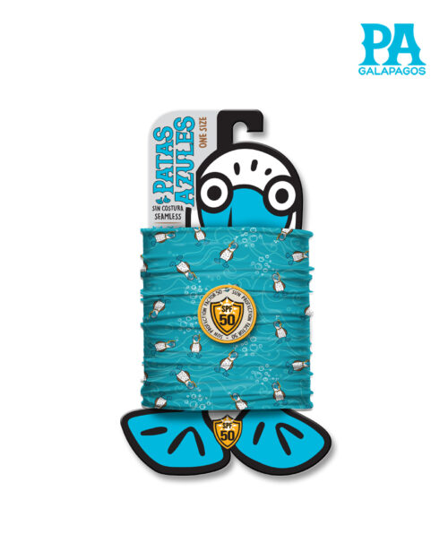 Buff De Piquero Patas Azules Con Snorkel Fondo Celeste B100