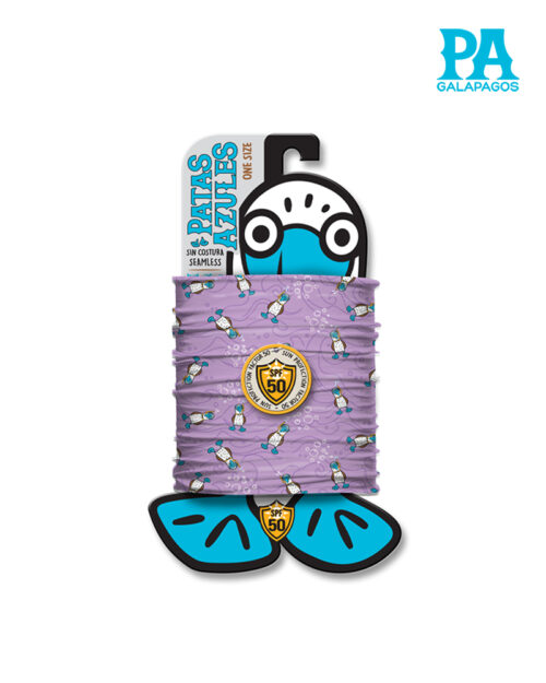 Buff De Piquero Patas Azules Con Snorkel Fondo Lila B102