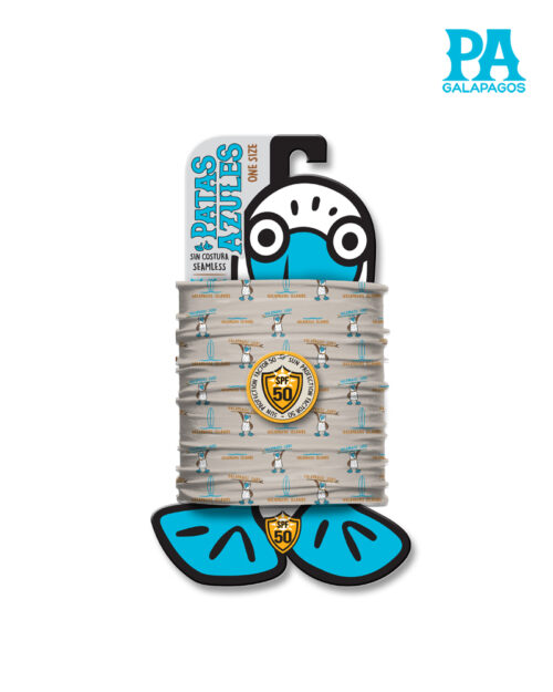 Buff De Piquero Patas Azules Con Tabla De Surf Fondo Beige B95