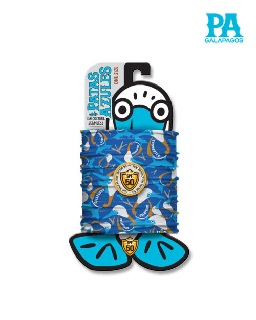Buff De Piquero Patas Azules Deconstruido Fondo Azul B07