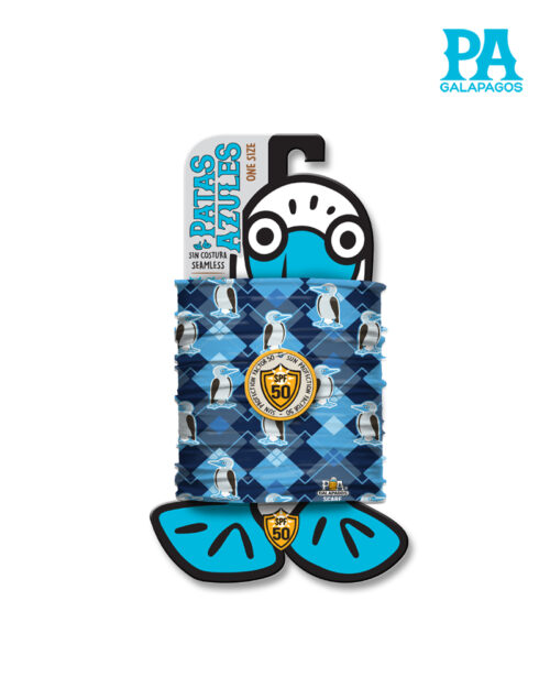 Buff De Piquero Patas Azules Fondo Rombos Azules B17