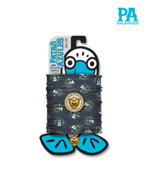 Buff De Piquero Patas Azules Sello Fondo Gris B99