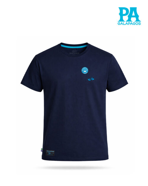 Camiseta Básica De Hombre Azul Marino Con Patas De Piquero Bordadas