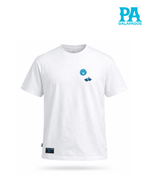 Camiseta Básica De Hombre Blanca Con Patas De Piquero Bordadas
