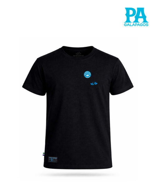 Camiseta Básica De Hombre Negra Con Patas De Piquero Bordadas