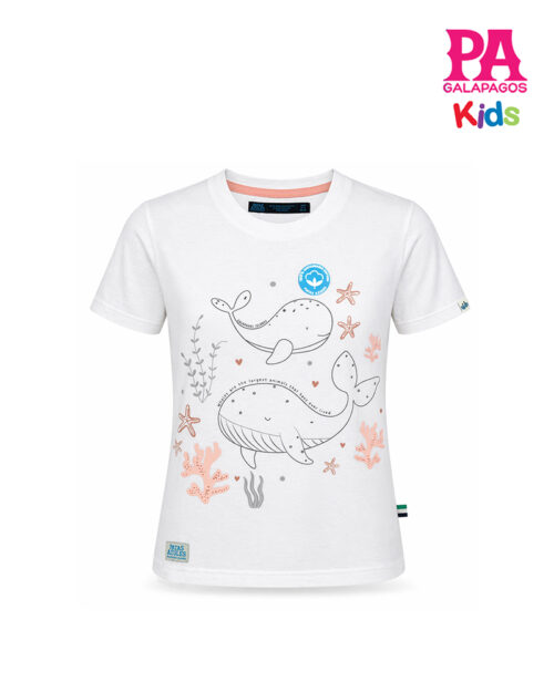 Camiseta Blanca Con Ballenas
