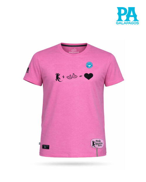 Camiseta Rosada Pink Iguana Con Patas De Piquero E Iguana