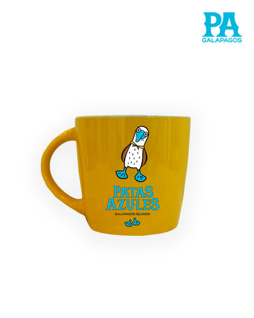 Taza Amarilla Con Piquero Patas Azules