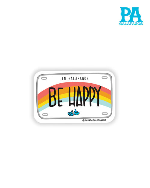 Sticker De Placa De Vehículo Con Frase Be Happy