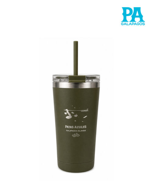 Termo Straw Lid 16 Oz Marca Woda Color Oliva