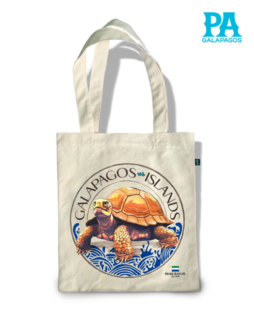 TOTE BAG CON FOTO DE TORTUGA TERRESTRE DE GALÁPAGOS