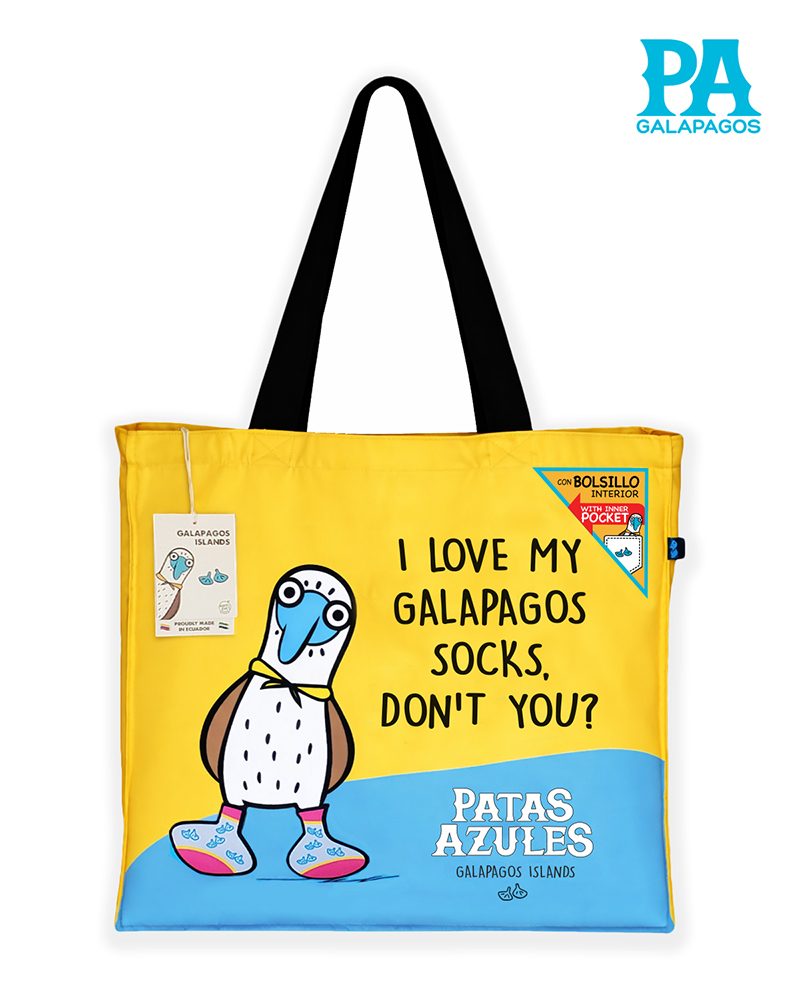 SHOPPING BAG PA PIQUERO SOCKS FONDO AMARILLO