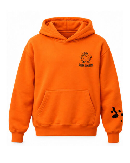 Hoodie Unisex Stay Spooky Halloween - Color Naranja